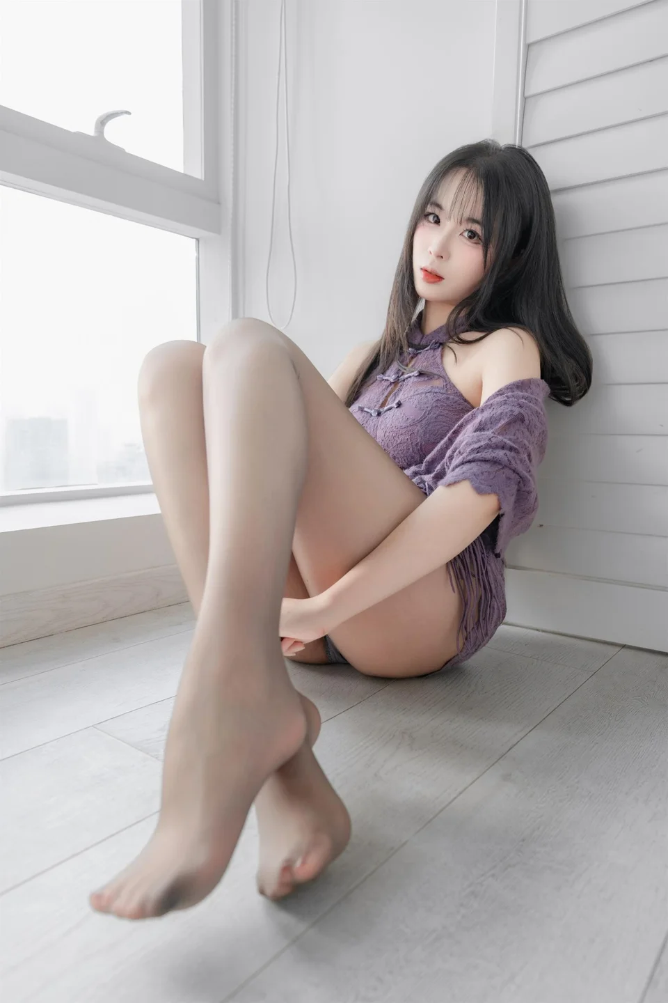 轩萧学姐 - No.076 紫色旗袍 [140P,1V-1.91GB] tg@simisebaisi 【丝足阁】050.webp